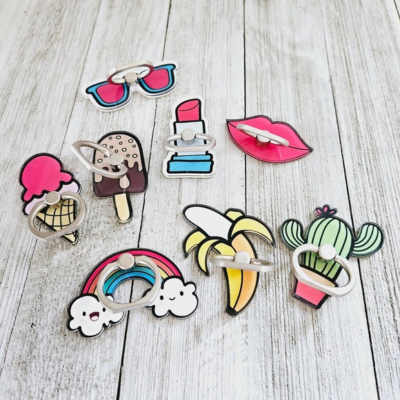 2" Cute Enamel Cellphone Mobile Ring Stands Holders with 360 Degree Ring Rotat - Picture 3 of 16